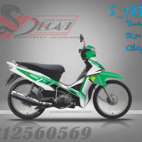 Tem Trùm xe Sirius trắng xanh S_1831