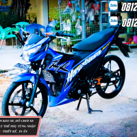 Tem rời Satria,Raider Xanh trắng  Hayabusa S_5423