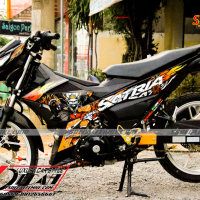 Tem rời Satria,Raider cam đen S_5503