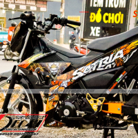 Tem rời Satria,Raider cam đen S_5503