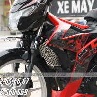 Tem xe Satria  đỏ đen Samurai S_5590